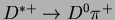 $D^{\ast +} \rightarrow D^0 \pi^+$