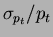 $\sigma_{p_t}/p_t$