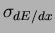 $\sigma_{dE/dx}$