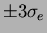 $\pm 3 \sigma_e$