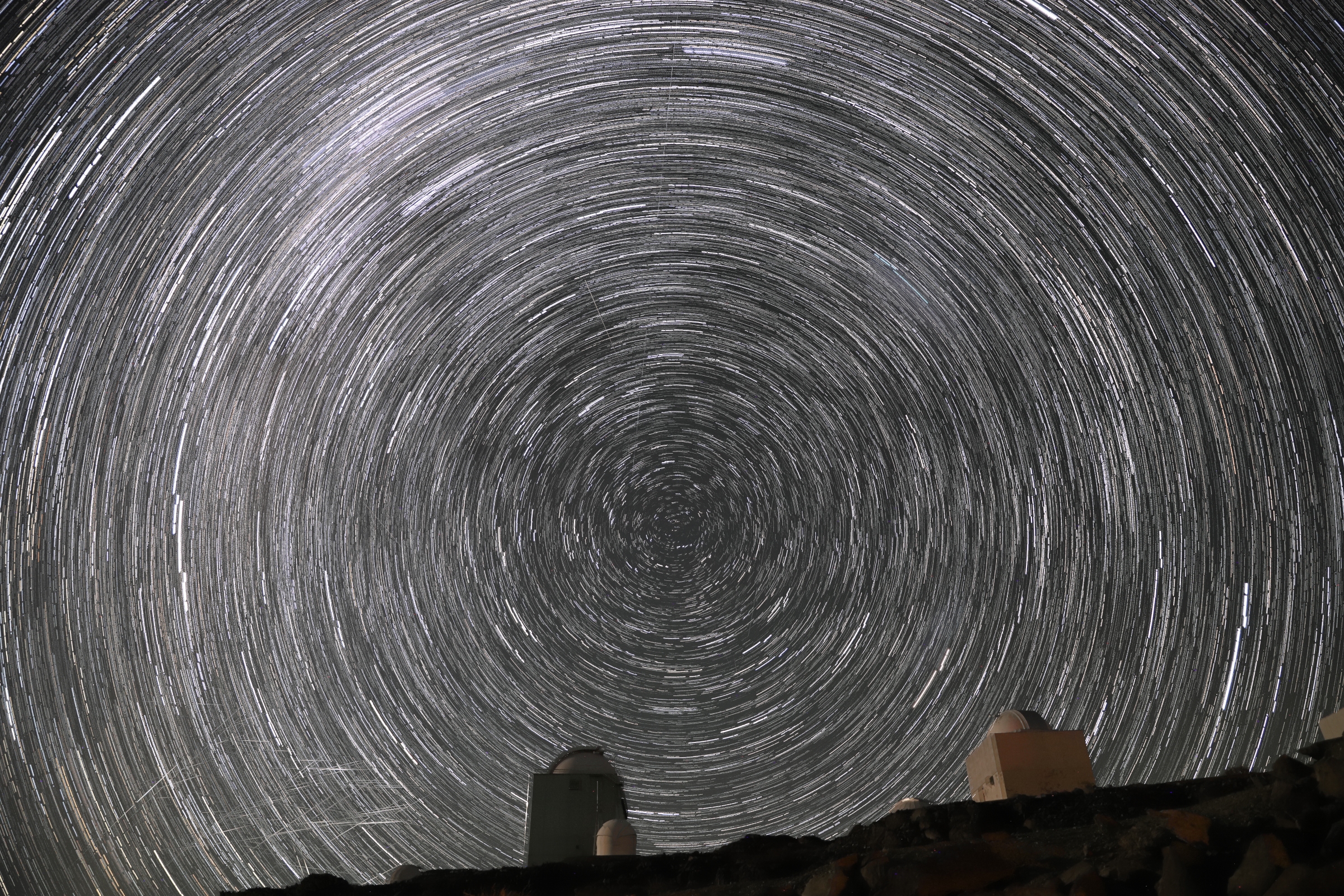 Startrail over La Silla observatory